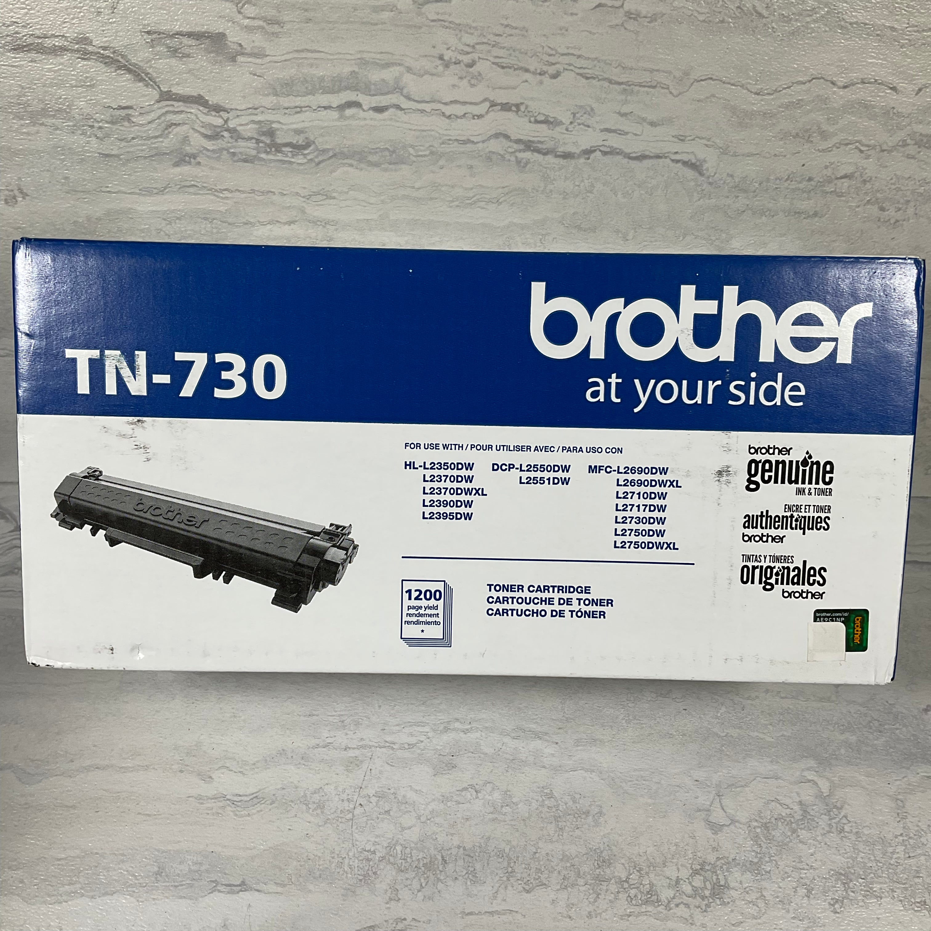 Brother Genuine Standard Yield Toner Cartridge, TN730, Replacement Black Toner (7333417386222)